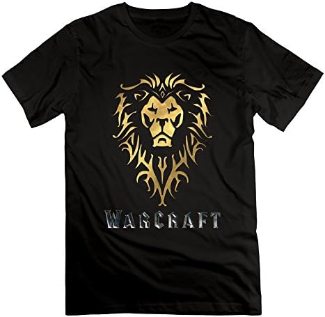2016 World Of Warcraft Movie Symbol Alliance T-Shirts Black For Men's