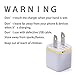 Wall Charger,3-Pack Universal 1.0 AMP Home AC USB Power Charger Adapter Wall Plug for Apple iPhone 6 6s Plus 5S/5C Samsung Galaxy S5/6/7 HTC LG Motorola Windows Phone and More(Blue/Purple/Gold)