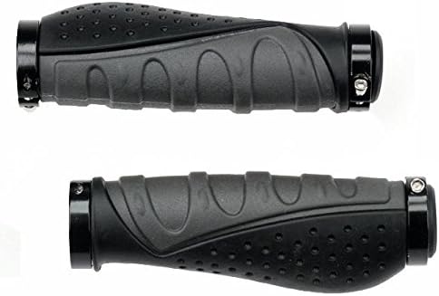 Dipary Cycling Handle Bar Grips for Bike Bicycle Motorcycle Rubber 2pcs Black