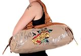 Ed Hardy - ED HARDY Christian Audigier Sandy Canvas Womens Purse Handbag Beige Bag