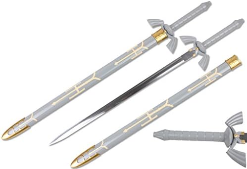 Large 42" Limited Edtion The Legand Zelda Twilight Princess Link To The Past Link's Replica White / Grey Goddess Master Anime Sword Cosplay & Scabbard