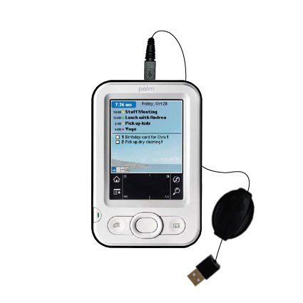 Retractable USB Cable for the Palm Z22 with Power Hot Sync and Charge capabilities - uses Gomadic TipExchange Technology