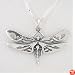 Celtic Dragonfly Pendant in Sterling Silver on 16
