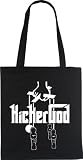KICKERGOD Kicker Kickertisch Designer Fun Beutel tote bag Baumwolltasche WIZUALS, schwarzweiss
