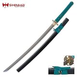 Shinwa Regal Katana Teal Sword Damascus