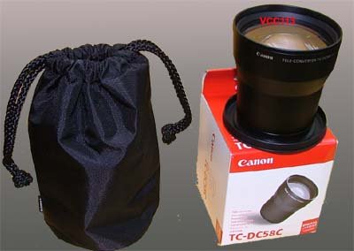 Canon TC-DC58C Tele Converter Lens for Canon A650IS, G7 & G9 Digital Cameras