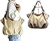 Kaylena Women's Water Resistant Beige Canvas Shoulder Bag[2way]