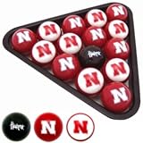 Nebraska Cornhuskers Logo Billiard Pool Ball Set