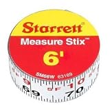 LS Starrett SM44W 1/2X4' Adhesive Tape Measure
