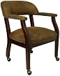 Bomber Jacket Brown Luxurious Chair W/ Casters