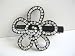 Classy Flower Pair Hair Clamps Fully Decorated & Encrusted w/ Simulated Diamond Hair Jewlry Clamps Accessories (Brand New)