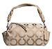 AUTHENTIC COACH PARKER OP ART SHOULDER ZIP 13439 (Khaki/RoseGold)