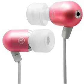 Radius Atomic Bass Aluminum Earbuds - Color Maroon