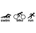 Triathlon - Swim Bike Run Decal Sticker