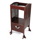 Kids Kitchen Helper Safety Tower Step Stool CHERRY