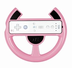 Official Nintendo Wii Comfort Racing Wheel - Pink