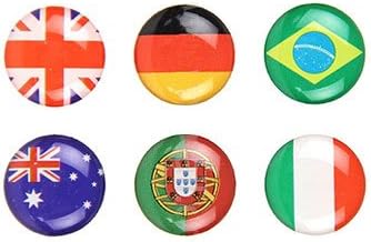 Set of 6 Home Button Stickers for iOS Devices (iPhone, iPad, iPod) - (National Flags)