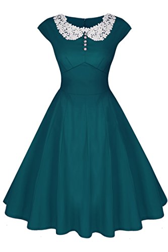 ACEVOG Women's 50s 60s Vintage Cocktail Rockabilly Swing Party Dress