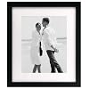 Malden Linear Wood Matted 5x7 Black Picture Frame