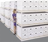 Lyon Metal 73000P RECORD STORAGE RACK W/3 PARTICLE BOARD SHELVES, 30 BOX CAPACITY