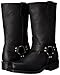 Ad Tec RIDETECS Mens 13in Harness Straps Heavy Duty Oiled Leather Motorcycle Boots, Black - Waterproof, Soft Toe, and Heel Motocross Boots For Men