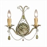 IMAGE OF Abigail Topaz Swarovski Strass Crystal Candle Wall Sconce Finish: Birch