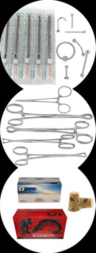 EXTERNALLY THREADED BASIC JEWELRY & PIERCING SUPPLIES KIT