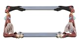 Da Hula Girl Goddess Chrome License Plate Frame