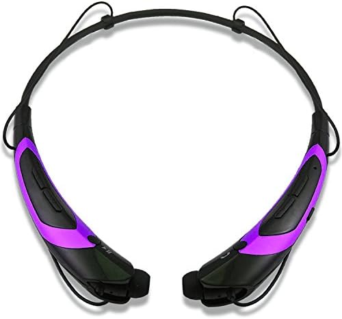 Universal Bluetooth Neckband Headphones S Gear -HV-Digitial 800 Wireless Headset Sweatproof Running Gym Exercise Stereo Earphones Noise Cancelling Earbuds Cordless Blackpurple