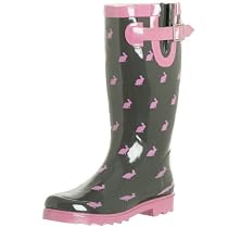 Chooka Women's Tiny Bunnies Boot,Grey/Pink,7 M