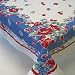 Very Berry Tablecloth by Moda, Red and Blue, 52-by-65-in