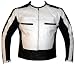 Stylish Leather Armor Motorcycle Jacket White Armour