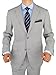 Bianco B Men's Suit New Two Button Trim Fit Suit Side Vent Jacket 2 Piece Stripe