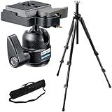 Bogen - Manfrotto 055XPROB Black Tripod Kit with 484RC2 Mini Ball Head & Tripod Case