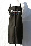 Black Embroidered Apron Patriots fans heat it up
