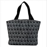 Morgan Designer Big Love Shopper Bag - Grey & Black RRP £19.95