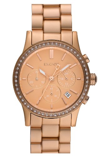 DKNY Women's NY8364 Rose Gold Rose-Gold Quartz Watch with Gold Dial