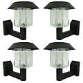 Solar Wall Lights - Pack Of 4 - Includes Fittings - LED Bulb
