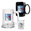 New York Rangers 15oz Tankard, 15oz Ceramic Mug & 2oz Shot Glass Set - Primary Logo NHL Hockey