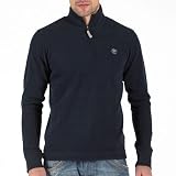 Timberland Mens 1/2 Zip Long Sleeve Sweat Top Navy Blue