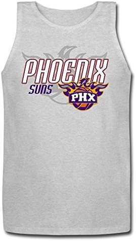 Mens Phoenix Suns Logo Wordmark Stamp Playoff Basic Cotton Tank Top Jersey Tank