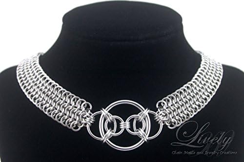 Elegant Steampunk Silver-Tone Choker Style Statement Necklace