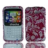 For AT&T HTC Status Accessory - Purple Flower Design Protective Hard Case C ....