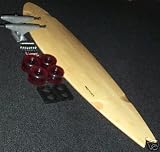 Sporting Goods : Blank Carve-One Bamboo Longboard Skateboard Complete nat/red