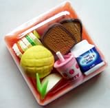 Japanese Lunch Erasers in Plastic Bento Box Eco Friendly Party Favors