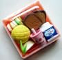 Japanese Lunch Erasers in Plastic Bento Box Eco Friendly Party Favors