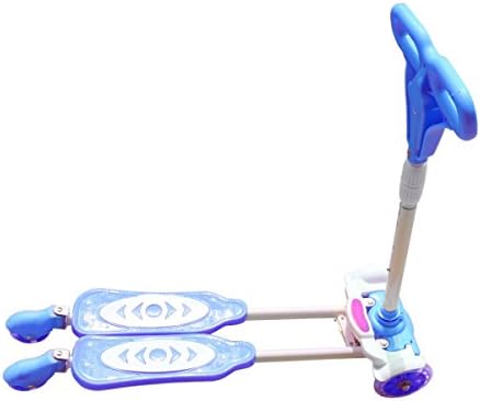 ANLENG 4 Wheel Kick Scooter for Kids with LED Lights (Blue)