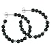 Sterling Silver Charcoal Synthetic Dyed Jade Earrings With Butterfly Clasp Sterling Silver Charcoal Synthetic Dyed Jade Earrings With Butterfly Clasp