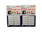 Lot of 20 Self Adhesive Utility Wire Cable Clips White