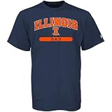 Russell Illinois Fighting Illini Navy Blue Dad T-shirt